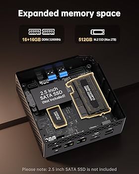 ミニPC NIPOGI Mini PC AMD Ryzen 7 5800U NiPoGi Mini PC MD Ryzen 7 5800U (8C/16T, up to 4.4GHz), 32GB